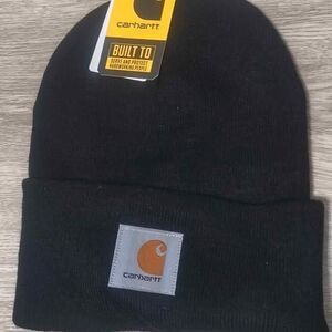 Carhartt Acrylic Watch Hat Beanie Black Cuffed Winter Cap One Size New w/ Tags